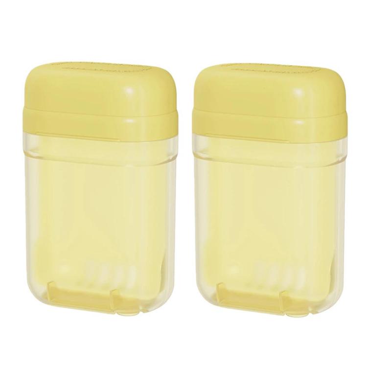 2 porta sapone sigillati con coperchio e foro di drenaggio, contenitore portatile per la conservazione