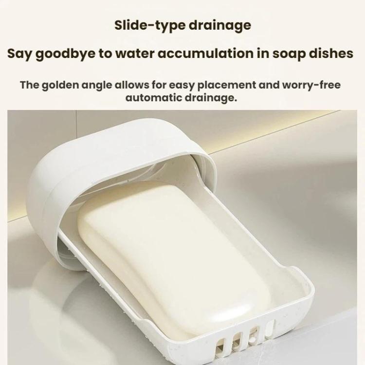 2 porta sapone sigillati con coperchio e foro di drenaggio, contenitore portatile per la conservazione