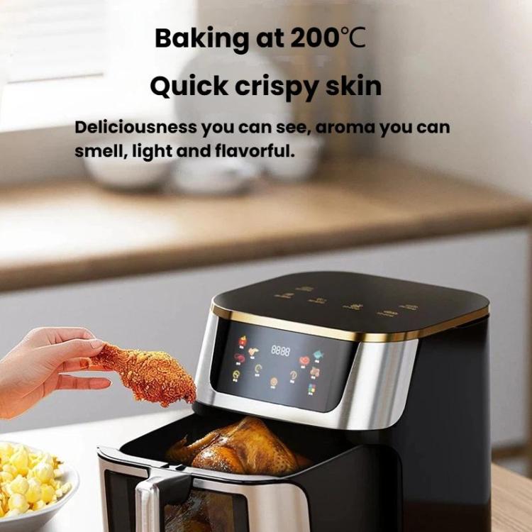 Friggitrice ad aria multifunzione da 1400 W e 10 litri, senza bisogno di capovolgere, con comandi touch intelligenti., Visible EU Plug, Visible UK Plug, Visible US Plug, Invisible UK Plug, Invisible EU Plug, Invisible US Plug