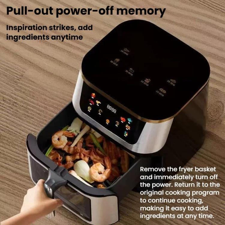 Friggitrice ad aria multifunzione da 1400 W e 10 litri, senza bisogno di capovolgere, con comandi touch intelligenti., Visible EU Plug, Visible UK Plug, Visible US Plug, Invisible UK Plug, Invisible EU Plug, Invisible US Plug