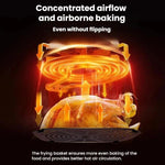 Friggitrice ad aria multifunzione da 1400 W e 10 litri, senza bisogno di capovolgere, con comandi touch intelligenti., Visible EU Plug, Visible UK Plug, Visible US Plug, Invisible UK Plug, Invisible EU Plug, Invisible US Plug