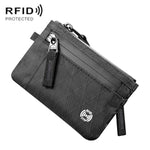 Porta carte antifurto con protezione RFID, portachiavi portatile, portafoglio multifunzionale per documenti di viaggio., Black With Red Zipper, Black, Black With hook, Black Red Zipper With Hook, Black With Lanyard, Black Red Zipper With Lanyard       ...