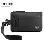 Porta carte antifurto con protezione RFID, portachiavi portatile, portafoglio multifunzionale per documenti di viaggio., Black With Red Zipper, Black, Black With hook, Black Red Zipper With Hook, Black With Lanyard, Black Red Zipper With Lanyard       ...
