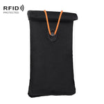 Custodia protettiva per segnali mobili, arrotolabile con coulisse, borsa antifurto per chiavi auto, custodia di protezione RFID per carte di credito.