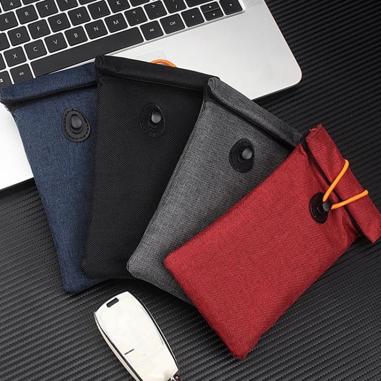 Custodia protettiva per segnali mobili, arrotolabile con coulisse, borsa antifurto per chiavi auto, custodia di protezione RFID per carte di credito.