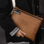 KOSMCCO CL250 Portadocumenti in pelle con chiusura a combinazione, formato A4, grande capacità, organizer per file e porta badge