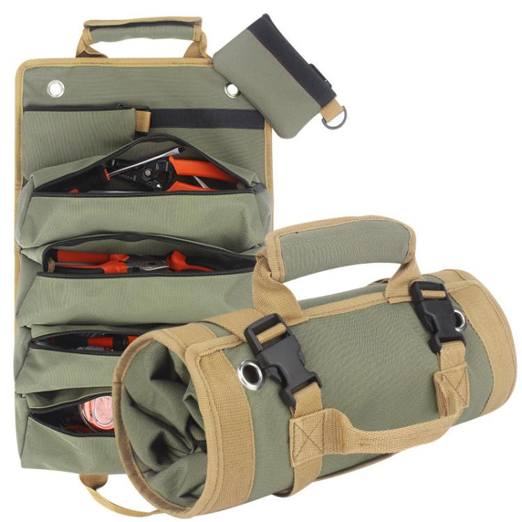 Borsa arrotolabile portatile per riporre attrezzi di riparazione.