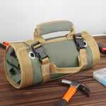 Borsa arrotolabile portatile per riporre attrezzi di riparazione.