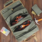 Borsa arrotolabile portatile per riporre attrezzi di riparazione.