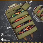 Borsa arrotolabile portatile per riporre attrezzi di riparazione.