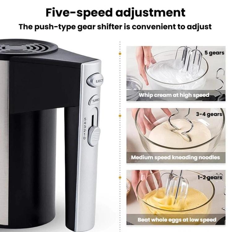 DH166 Frullatore elettrico portatile da 300 W per uso domestico, ideale per preparare torte e impasti., EU Plug