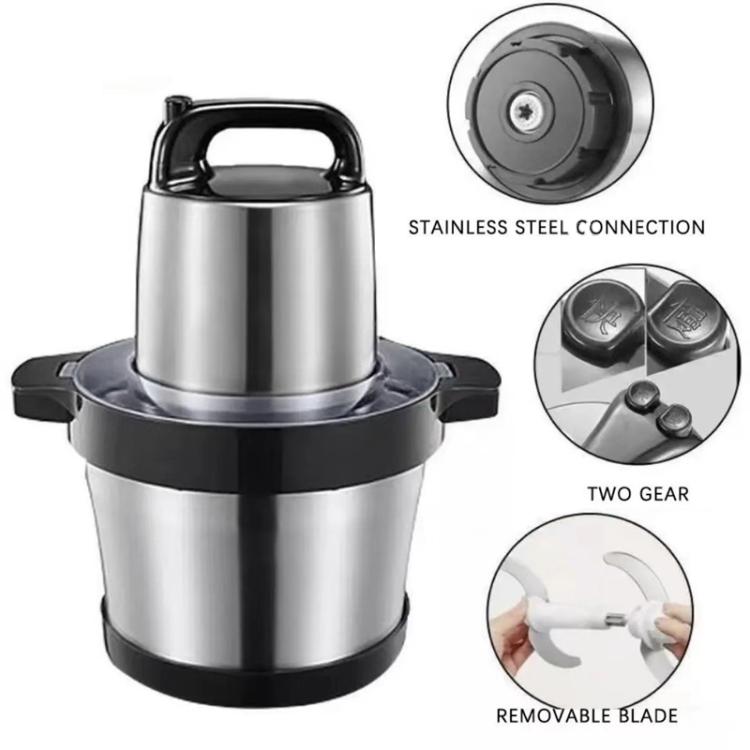 Tritacarne multifunzione in acciaio inox da 500 W e 6 litri di grande capacità, trita aglio, EU Plug, UK Plug