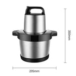 Tritacarne multifunzione in acciaio inox da 500 W e 6 litri di grande capacità, trita aglio, EU Plug, UK Plug