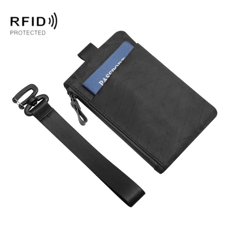 Portafoglio con protezione RFID, portachiavi XPAC, pochette per documenti da viaggio.