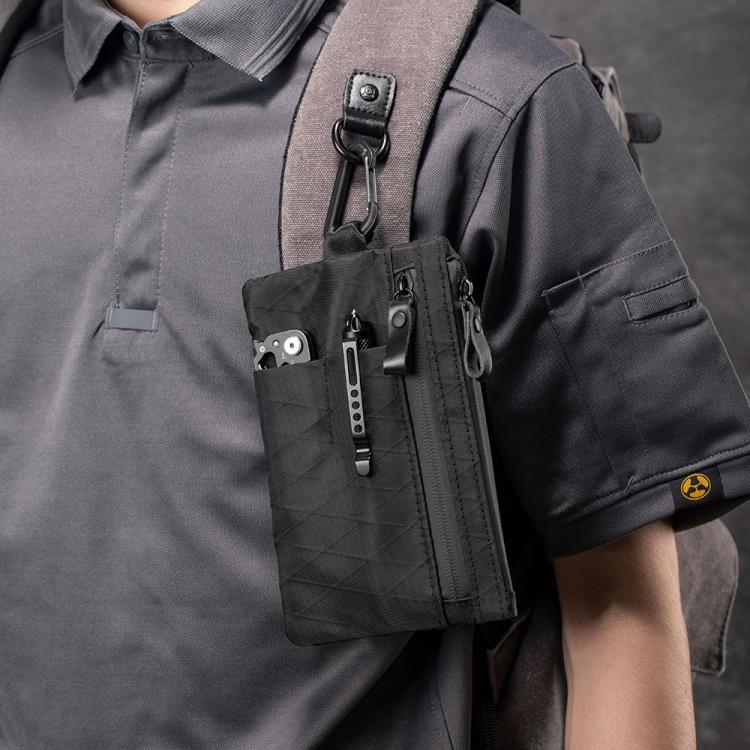Portafoglio con protezione RFID, portachiavi XPAC, pochette per documenti da viaggio.