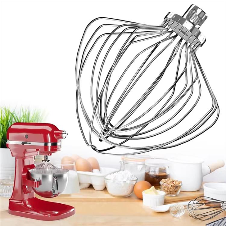 Frusta in acciaio inox a 11 fili per impastatrice KitchenAid da 7 quarti con sollevamento della ciotola.