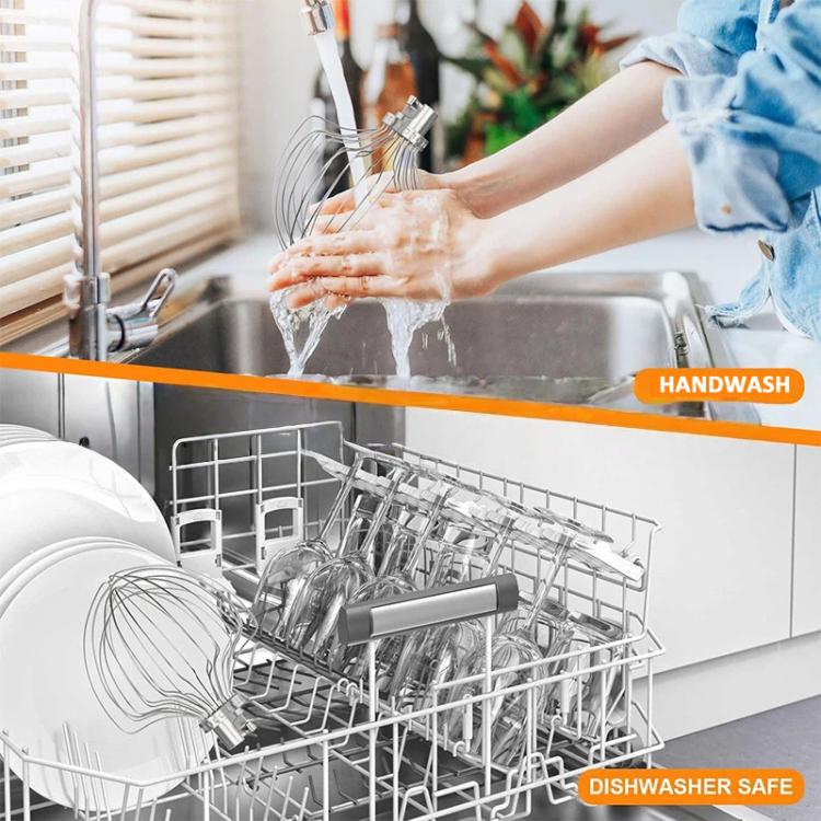 Frusta in acciaio inox a 11 fili per impastatrice KitchenAid da 7 quarti con sollevamento della ciotola.