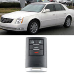 Custodia per telecomando chiave auto Cadillac con lama chiave grezza per berlina, 3+1 Buttons