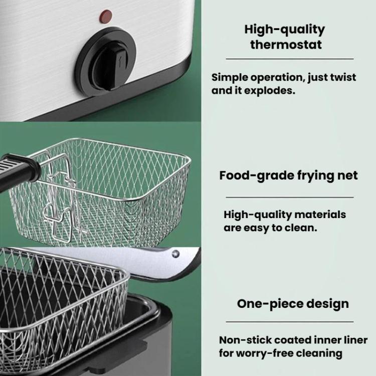 Friggitrice integrata a vista con protezione antisurriscaldamento per uso domestico e macchina per patatine fritte., EU Plug, UK Plug, US Plug