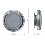 Caricabatterie wireless magnetico 3 in 1 da 15 W con luci LED colorate e supporto da tavolo girevole.