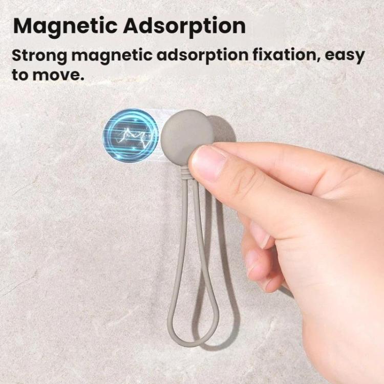 Confezione da 2 cordini magnetici in silicone per organizzare cavi dati.
