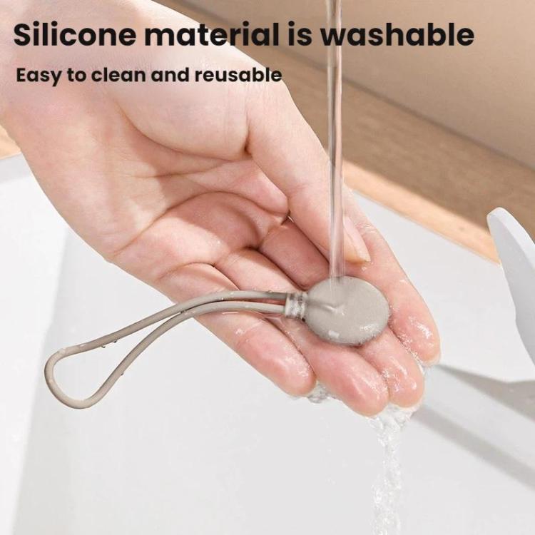 Confezione da 2 cordini magnetici in silicone per organizzare cavi dati.