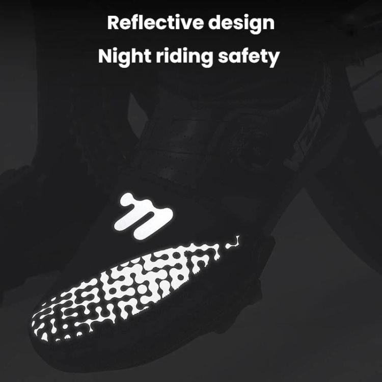 WEST BIKING Copriscarpe da ciclismo traspiranti e riflettenti per bici, copriscarpe a mezza palma antivento e caldi, M, L, XL