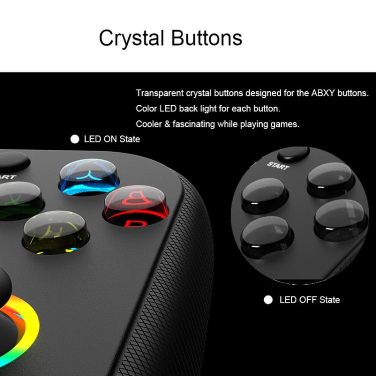 Controller di gioco wireless retrattile multifunzione con doppia vibrazione, sensore di movimento a 6 assi e funzione di fuoco rapido.