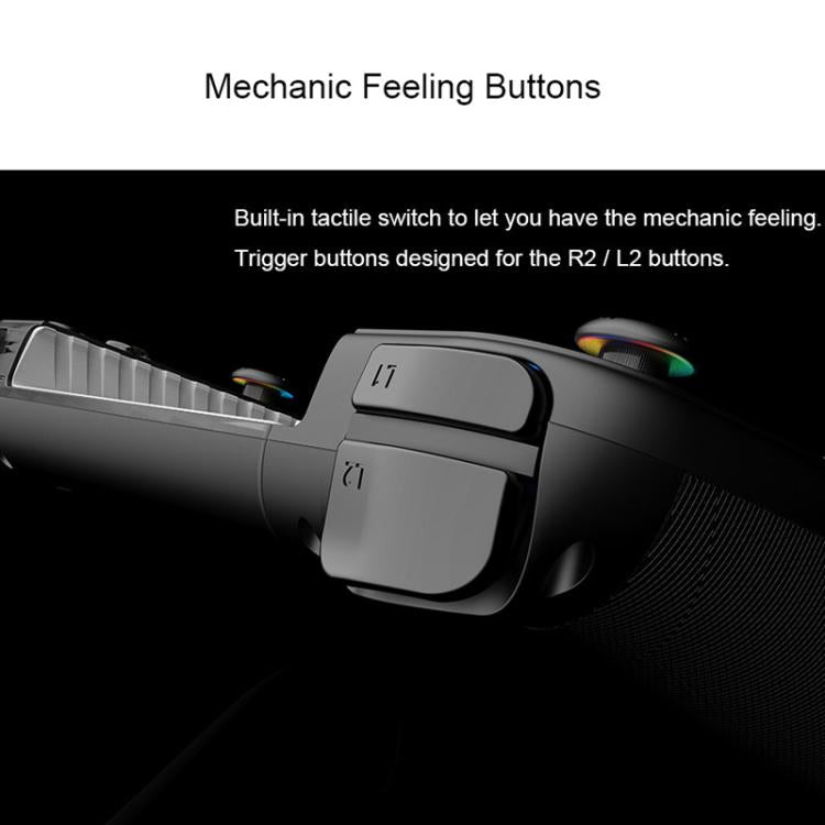 Controller di gioco wireless retrattile multifunzione con doppia vibrazione, sensore di movimento a 6 assi e funzione di fuoco rapido.