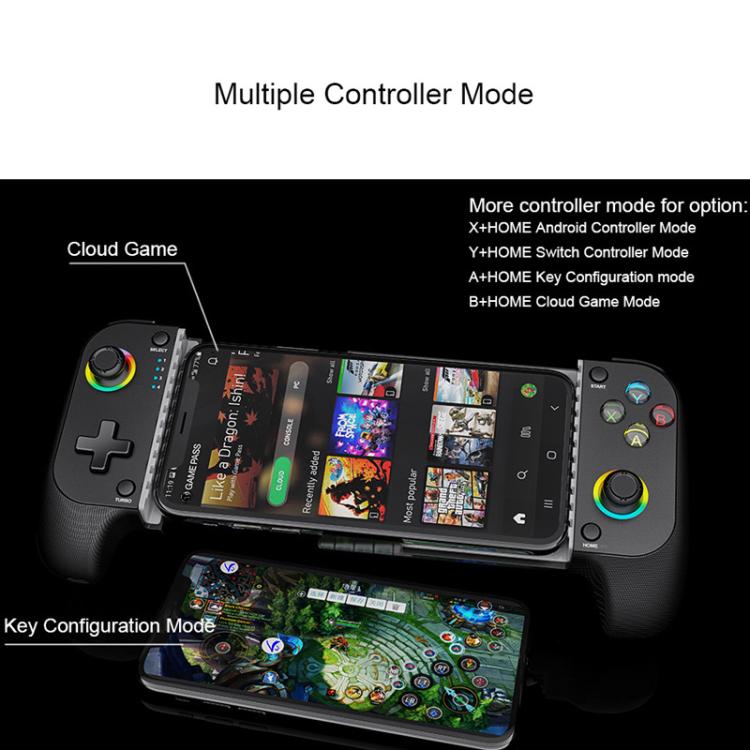 Controller di gioco wireless retrattile multifunzione con doppia vibrazione, sensore di movimento a 6 assi e funzione di fuoco rapido.