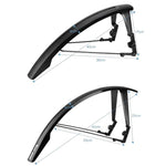 WEST BIKING YP0714046 Parafanghi anteriori e posteriori estesi impermeabili per bicicletta, accessori per ciclismo