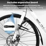 WEST BIKING YP0714046 Parafanghi anteriori e posteriori estesi impermeabili per bicicletta, accessori per ciclismo