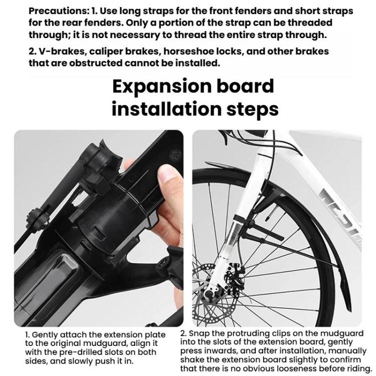 WEST BIKING YP0714046 Parafanghi anteriori e posteriori estesi impermeabili per bicicletta, accessori per ciclismo