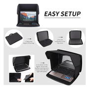 12-14 inch Small Outdoor Laptop Sunshade Foldable Portable Privacy Cover, 12-14 inch Small