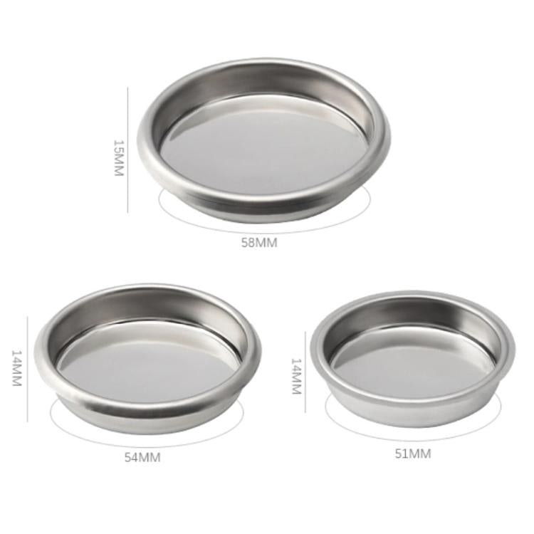 Disco di controlavaggio in acciaio inox per macchina da caffè, cestello cieco, pulizia del controlavaggio della macchina da caffè, ciotola cieca, 58mm, 54mm, 51mm