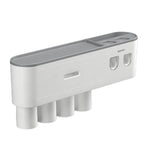 Mengni - Porta spazzolino da bagno con doppio dispenser di dentifricio e bicchiere per collutorio, 2 Cups, 3 Cups, 4 Cups, 5 Cups