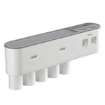 Mengni - Porta spazzolino da bagno con doppio dispenser di dentifricio e bicchiere per collutorio, 2 Cups, 3 Cups, 4 Cups, 5 Cups
