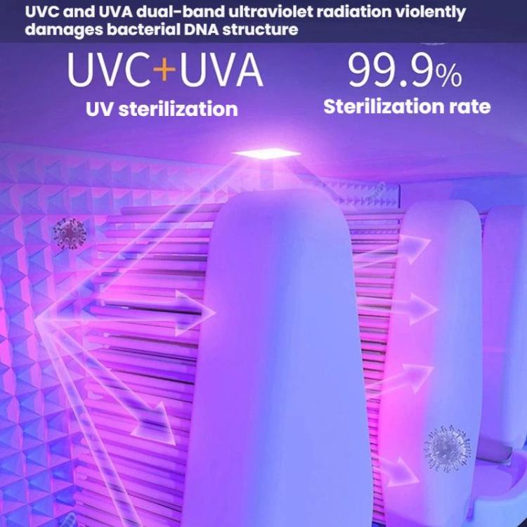 Porta spazzolino intelligente con sterilizzazione UV e funzione di asciugatura, set con bicchiere per collutorio da parete
