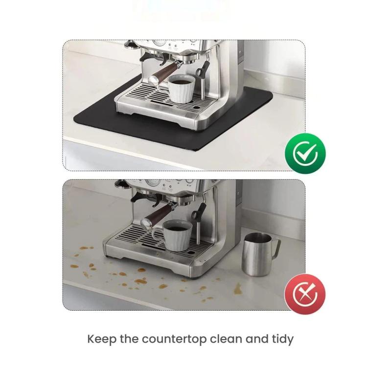 Tappetino scorrevole assorbente per macchine da caffè, facile da pulire, compatibile con macchine da caffè espresso Ninja, Breville e Sage di piccole dimensioni.
