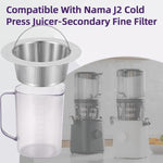 Filtro a cono fine secondario per spremiagrumi Nama J2 a freddo, accessorio filtro polpa in acciaio inox 304