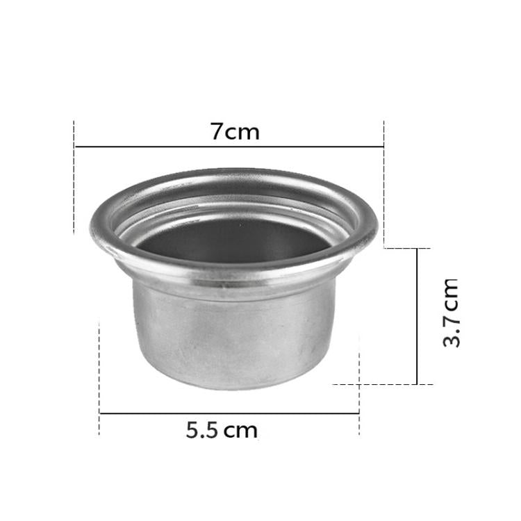 Portafiltro in acciaio inox da 58 mm per macchine da caffè espresso, capacità 4 tazze.