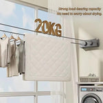 Stendibiancheria retrattile da interno/balcone con filo d'acciaio invisibile da 5,1 m, Single String White, Single String Black, Single String Gray, Double String White, Double String Black, Double String Gray