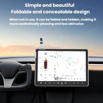 Supporto girevole per telefono da console centrale auto, compatibile con display Tesla / BYD / NIO e altri veicoli a energia alternativa., Single Base, Base+Magnetic Mount