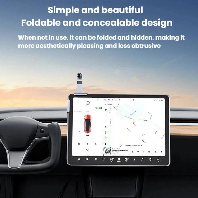 Supporto girevole per telefono da console centrale auto, compatibile con display Tesla / BYD / NIO e altri veicoli a energia alternativa., Single Base, Base+Magnetic Mount