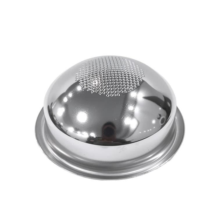 Cestello portafiltro di precisione con fondo sferico in acciaio inox da 58 mm per un'estrazione di caffè espresso ottimale.