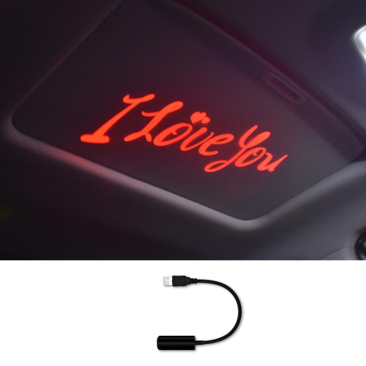Luce ambientale USB per interni auto G-301 con proiezione I LOVE
