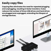 KM-U204A Computer Sharing Switch Keyboard, Mouse, USB & Printer Hub, USB 3.0 2 Input 4 Output, USB 3.0 2 Input 1 Output, USB 2.0 2 Input 4 Output, USB 2.0 2 Input 1 Output