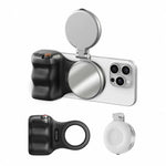 TELESIN Supporto magnetico per telefono, impugnatura per fotografia, telecomando assistente, White Camera Grip+Silver Fill Light, White Camera Grip+Tripod+Silver Fill Light, White Camera Grip+White Fill Light, White Camera Grip+Tripod+White Fill Light ...