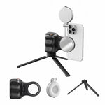 TELESIN Supporto magnetico per telefono, impugnatura per fotografia, telecomando assistente, White Camera Grip+Silver Fill Light, White Camera Grip+Tripod+Silver Fill Light, White Camera Grip+White Fill Light, White Camera Grip+Tripod+White Fill Light ...