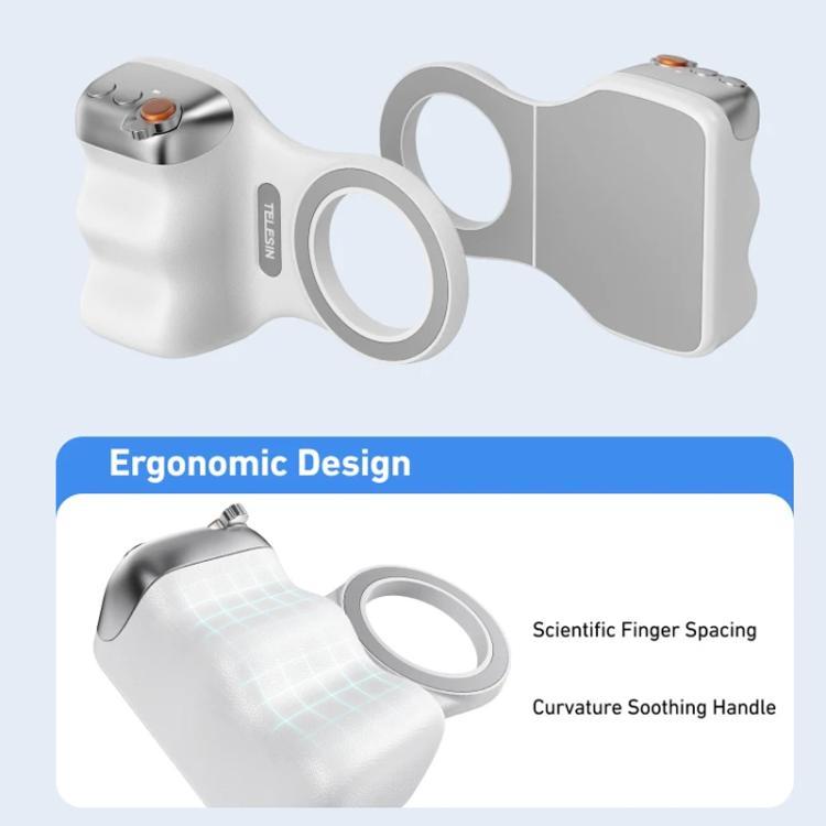 TELESIN Supporto magnetico per telefono, impugnatura per fotografia, telecomando assistente, White Camera Grip+Silver Fill Light, White Camera Grip+Tripod+Silver Fill Light, White Camera Grip+White Fill Light, White Camera Grip+Tripod+White Fill Light ...